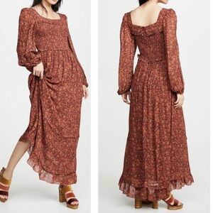 Farm Rio Leopard Garden Maxi Dress New With Tags Size Small
